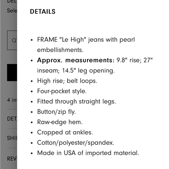 FRAME Le High Pearl Straight-Leg Cropped Jean - Picture 7 of 7